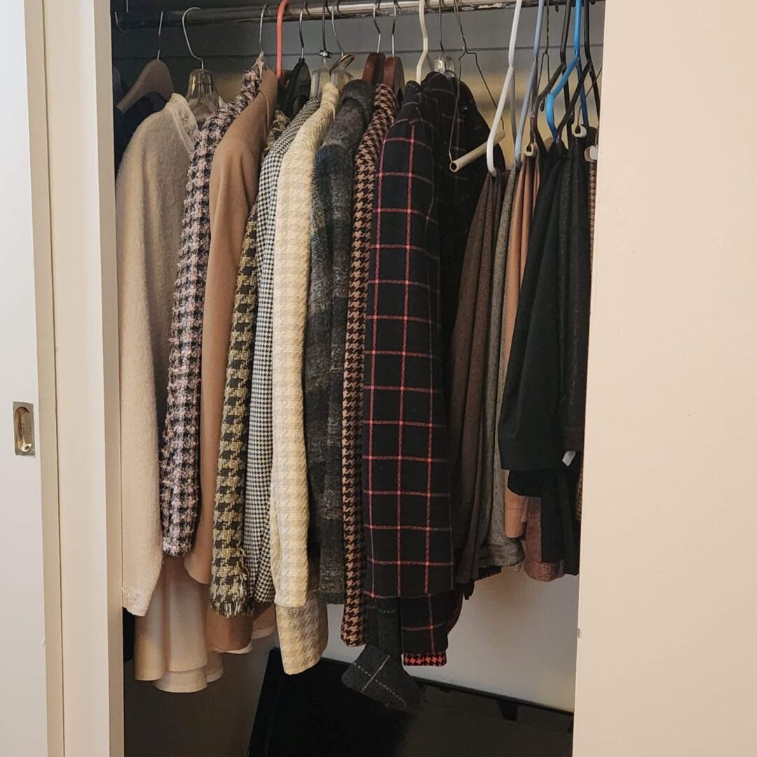 Men Clothes hanging in the cupboard